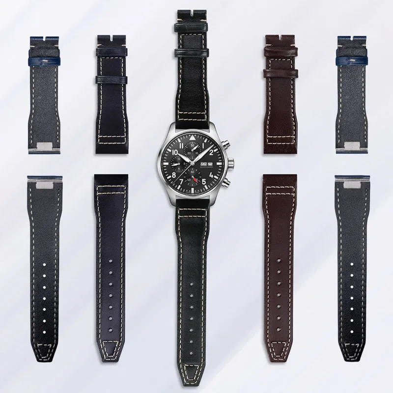 quick-release-genuine-italian-leather-strap-for-iwc-pilot-watch-–-with-mark-xx-xviii-spitfire-little-prince-20mm-21mm