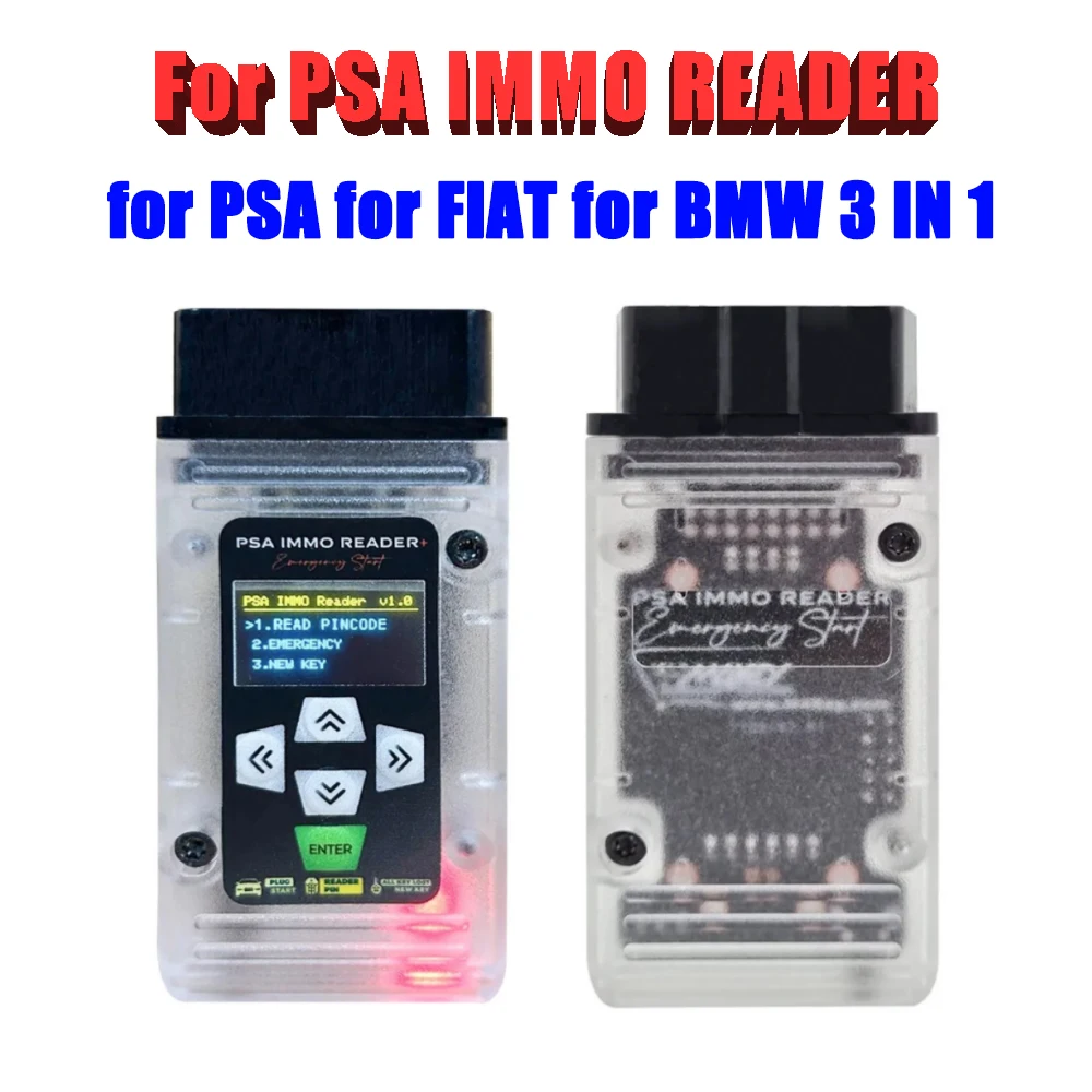 

For PSA Immo Reader Emergency Start 3 in 1 for PSA for FIAT for BMW All Keys Lost Diagnostic and Programming Tool