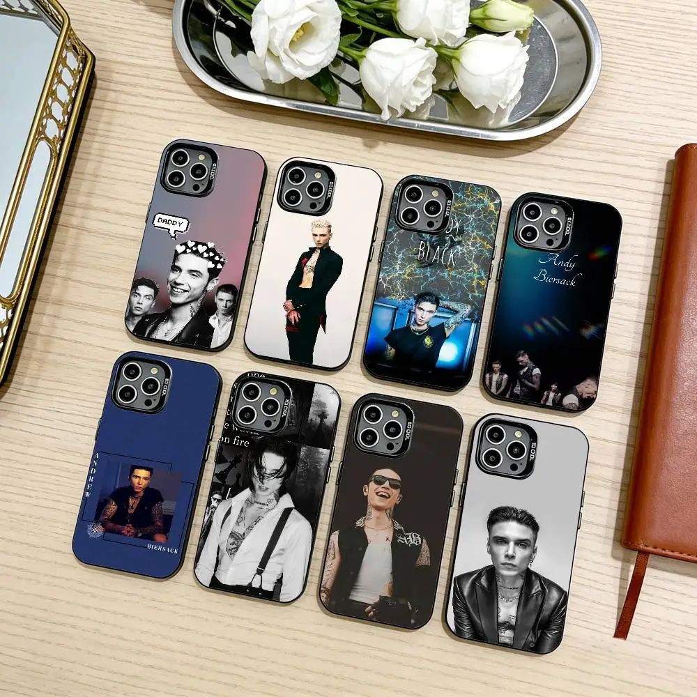 

Rock A-Andy B-Biersack Phone Case For iPhone17,16,15,14,13,12,11 Plus,Pro Max Black Candy silver phone case
