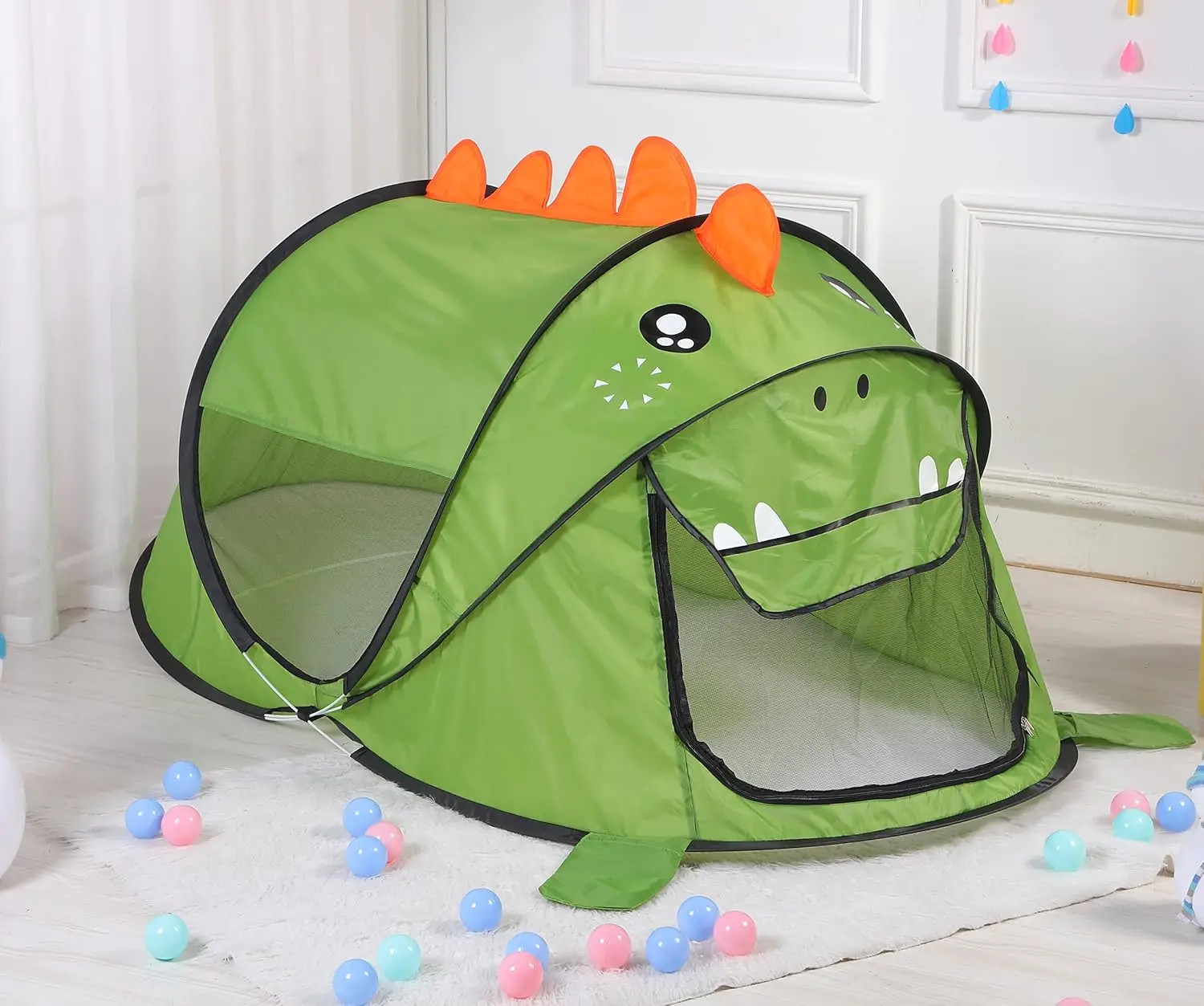 Crianças brincar tenda dobrável para meninos meninas presente grande playhouse dobrável interior/exterior pop up tenda brinquedos para idades 1 e up