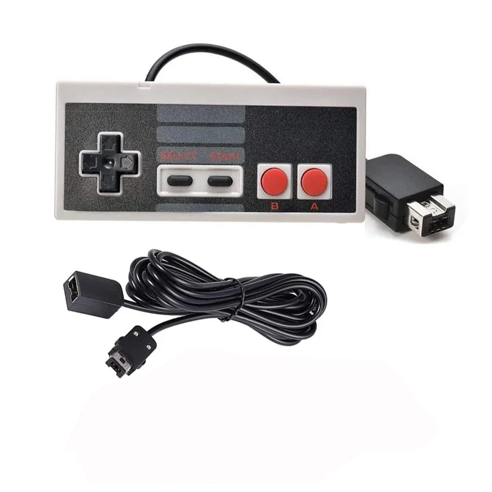 وحدة تحكم NES Classic Mini Edition مع وحدة تحكم تمديد طويلة جدًا بطول 1.8 متر