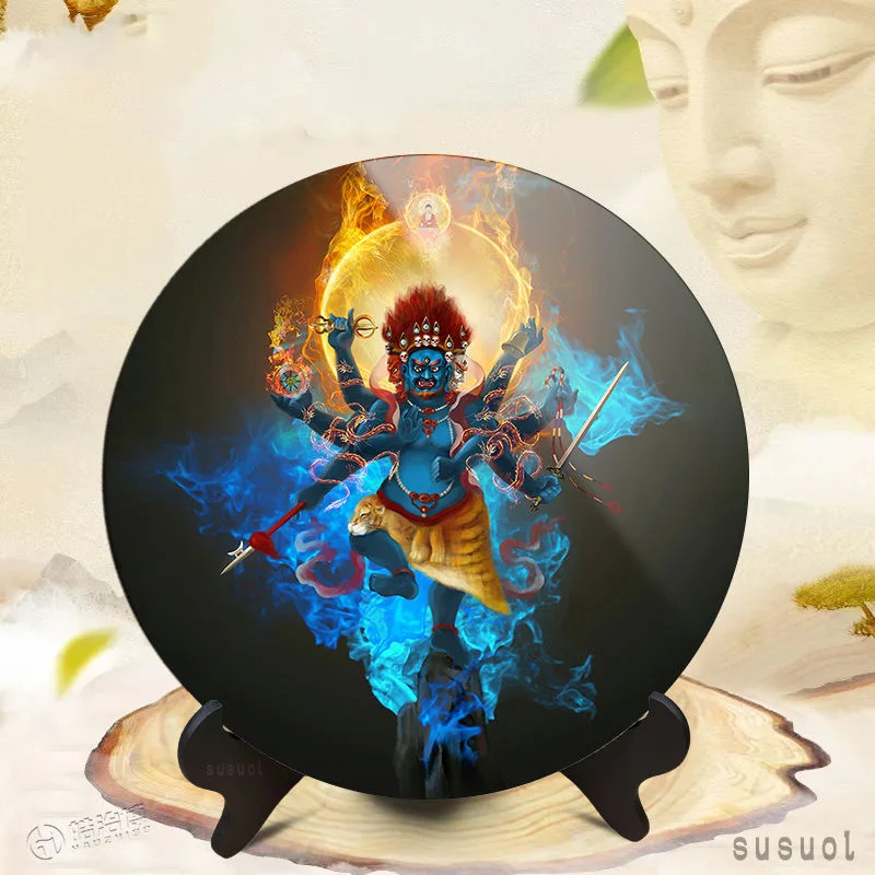 Buddhism buddhist ucchsma bhurkumkuta Mandala Mantra Defeat demons Scripture holy display altar family bless temple monk worship