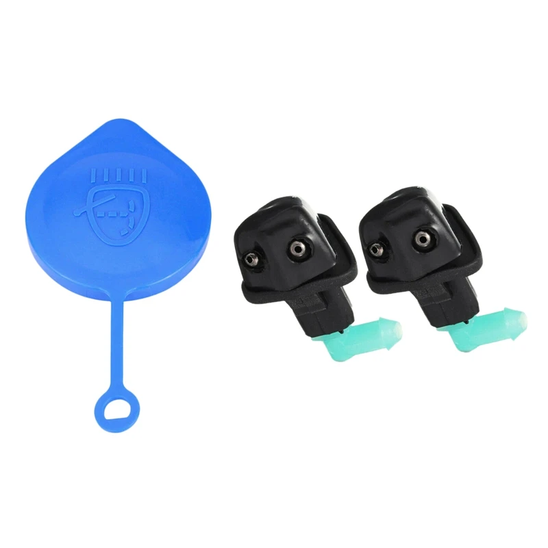 

1X Windshield Wiper Washer Fluid Reservoir For Civic CR-V & 1Pair For Honda 1998-2002 Windshield Washer Wiper Nozzle