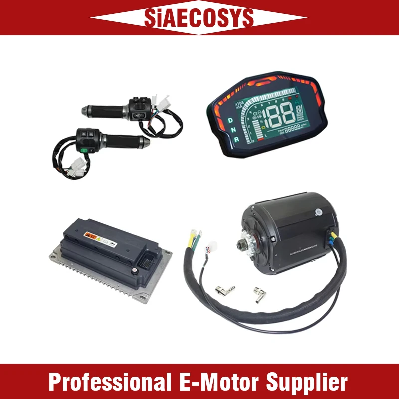 

SiAECOSYS EV Conversion Kit QSMOTOR QS138 Liquid Cooled 4000W 110KPH Mid drive Motor conversion fit VOTOL EM200-2sp Controller