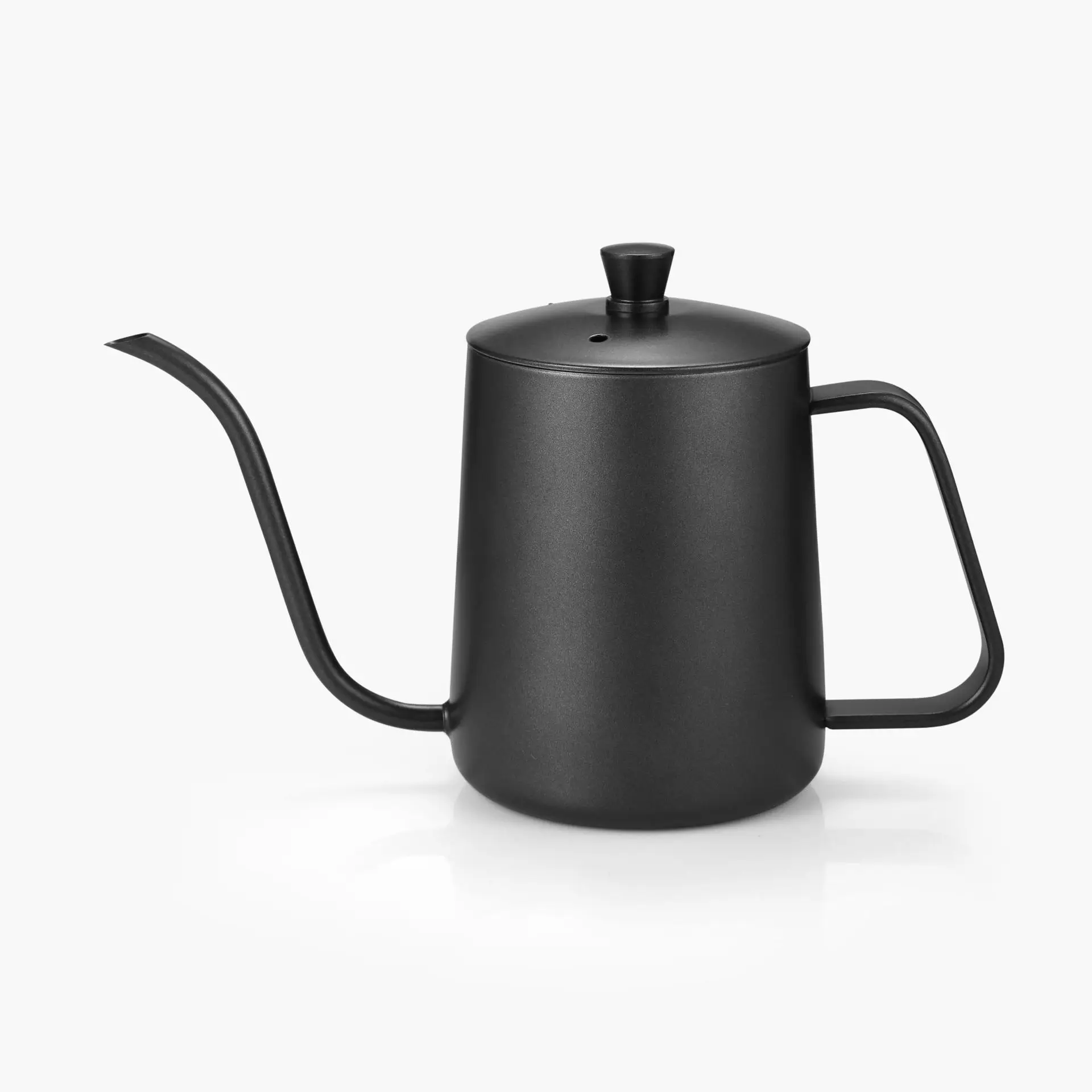 

304 Teflon hand brewing pot 600ml hand brewing pot with lid, factory direct sales stainless steel coffee hand brewing pot