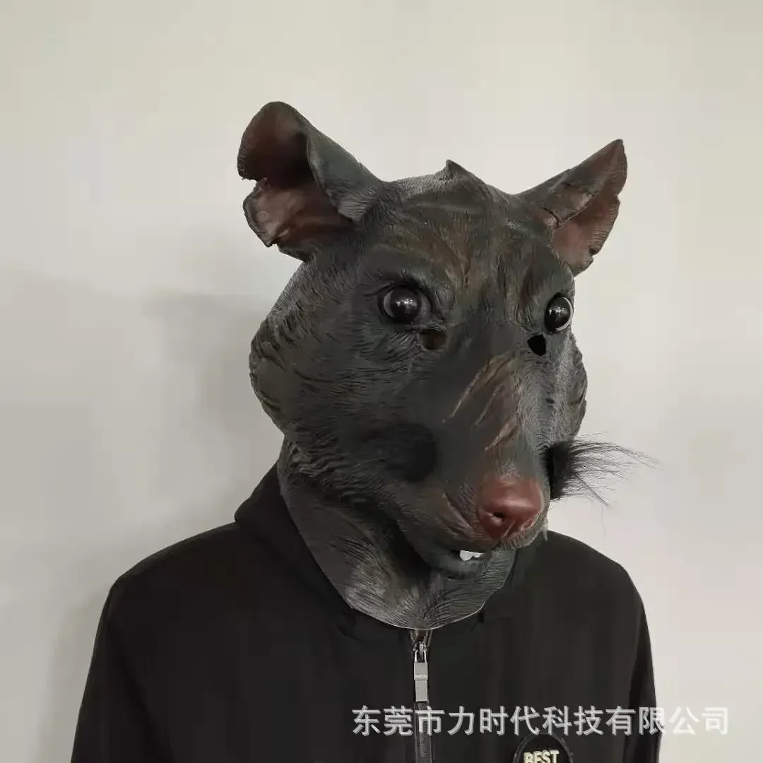 Realistische Tierkopf-Latexmasken: Maus, Ratte – Halloween-Tier-Cosplay-Kostüm, Karnevalsparty-Requisite für Erwachsene