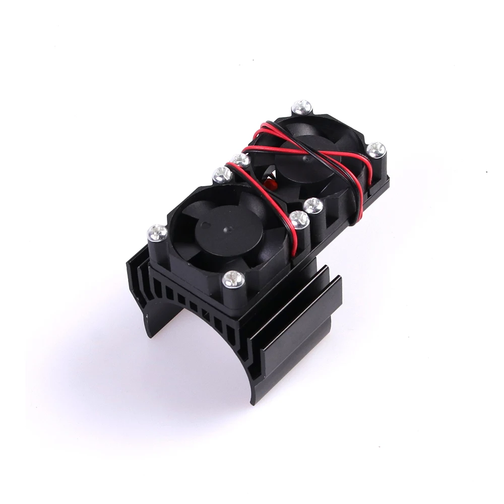 540 550 3660 3670 Motor Heat Sink  2 Fan Cooling Racing Heatsink Electric Dual Proof Cover aluminum Twin 1/10 1:10 RC Car