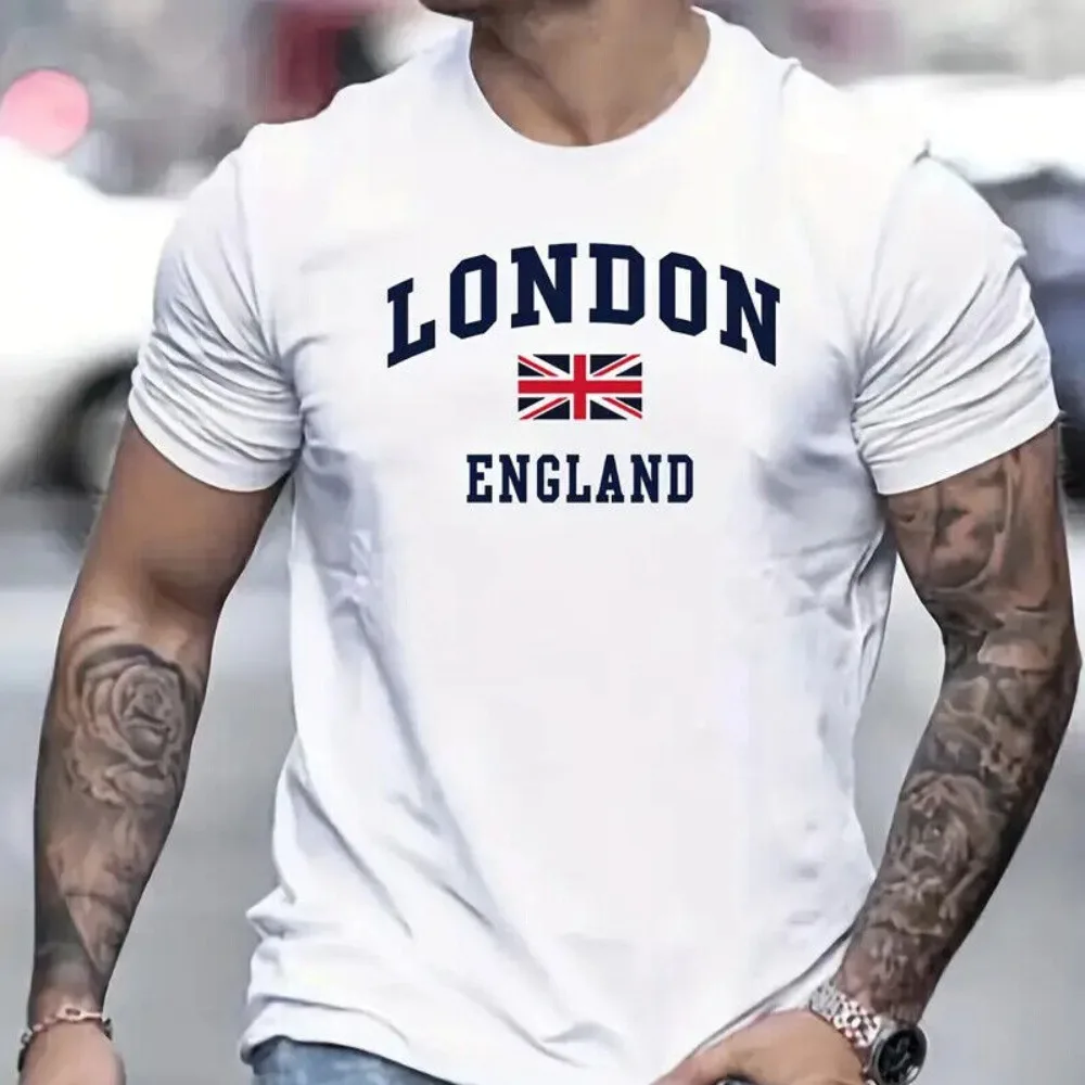 London T-shirt Official National Flag Printed Mens Short Sleeve Cotton Shirt Tee Graphic Tshirts for Men Clothing Women Tops