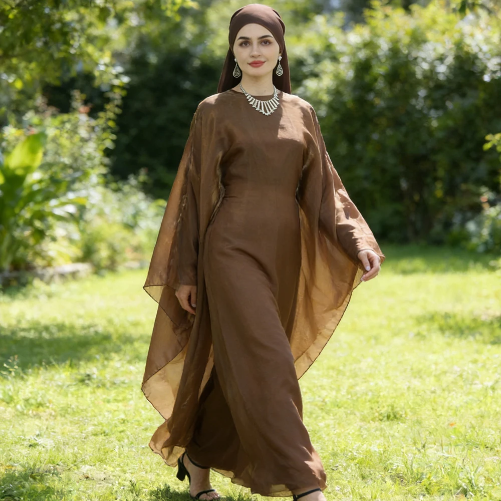 

Новая блестящая абайя с внутренним поясом, мусульманское праздничное длинное платье, абайи для женщин, роскошная одежда из Дубая и Турции, исламская одежда, кафтан, роба, джеллаба на Ид.