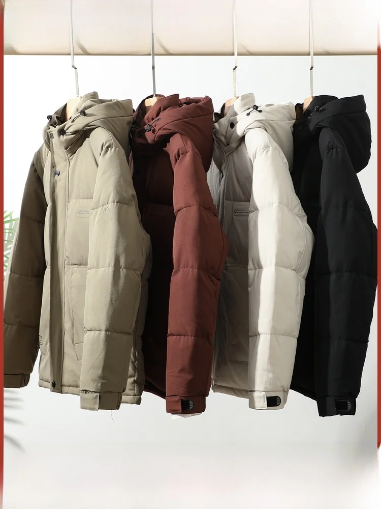 

Thiened High Densi Cotton Jaet Windproof Water Resistant Casual Outdoor Hooded Warm Youth Faion Polyester Fiber Fill