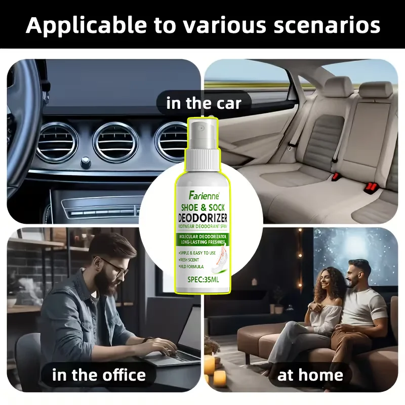 35ml Antibacterial Spray for Shoe Foot Odor Shoes Stink Freshener Socks Odor Remover Spray Refresh Antiperspirant Health Care view 5