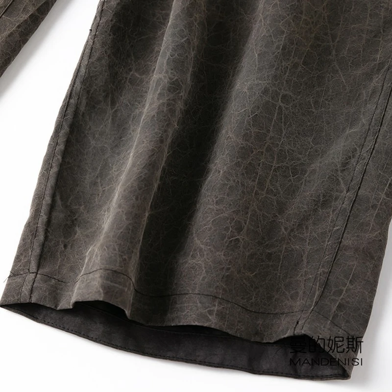 Double Sided 100% Natural Mulberry Silk Turtle Crack Fragrant Cloud Yarn Retro Artistic Elastic Waist Women's Fashionable Pants