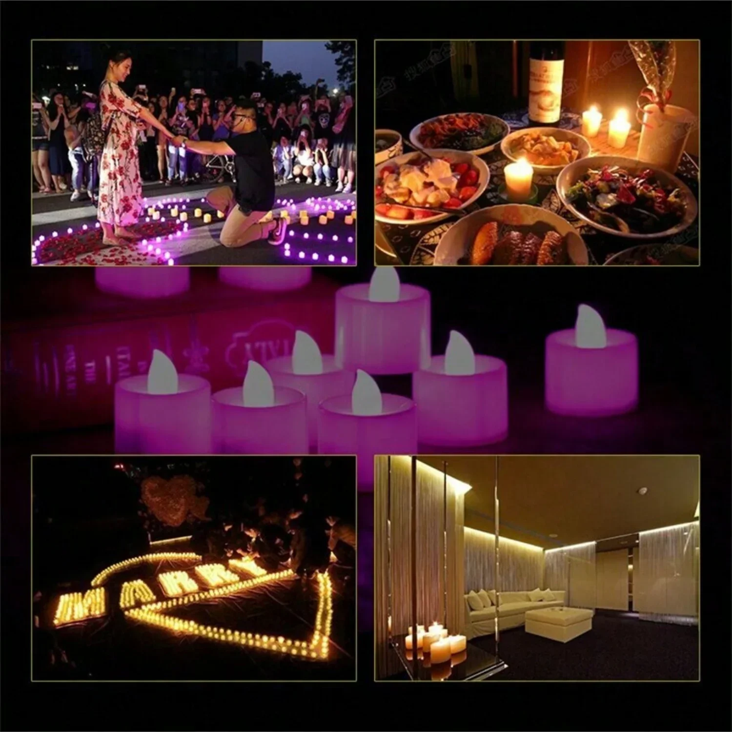 LED Tea Light Candles, Flameless Candles, Battery Electric Candles, Romantic Wedding Parties, Birthday Home Decorations
