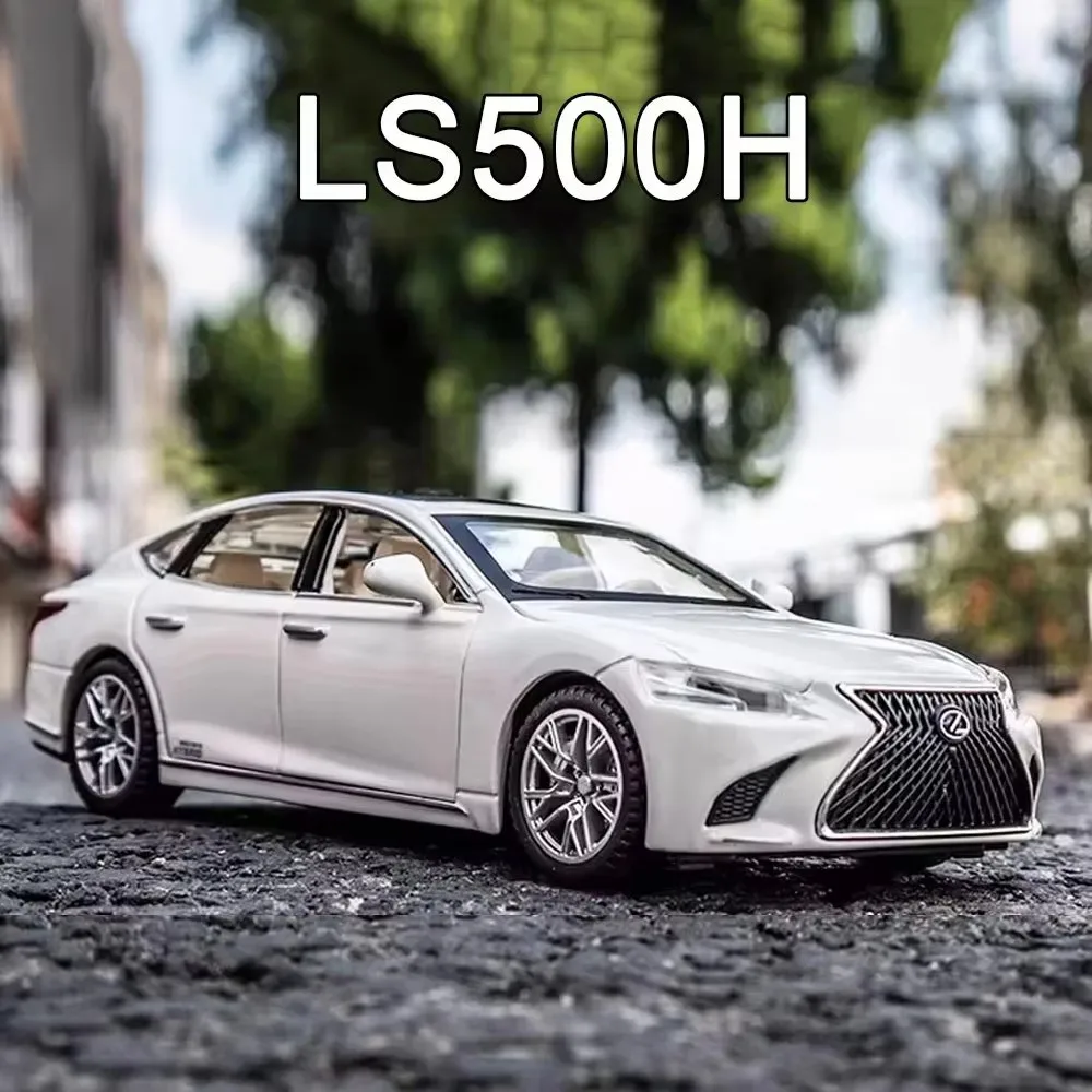 1:32 Lexus LS500H Alloy Models Toys Miniature Cars Wheel Pull Back 6 Doors Opened Vehicles Model for Children Birthday Gifts