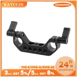 Kayulin Lightweight 15mm Railblock Rod Clamp With Black Knob For Sony Canon DLSR Camera Rig Cage Baseplate