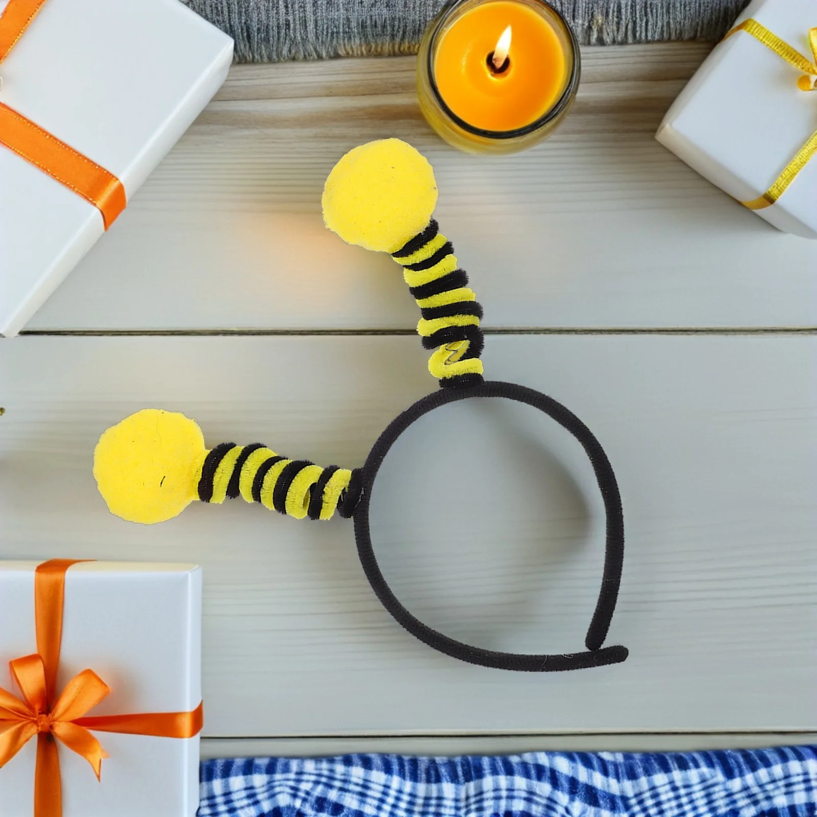 

1 set Bee Costume Party Accessories Eye-Catching Bee Wings With Antenna Headband For Halloween Christmas Cosplay Festivals Dress