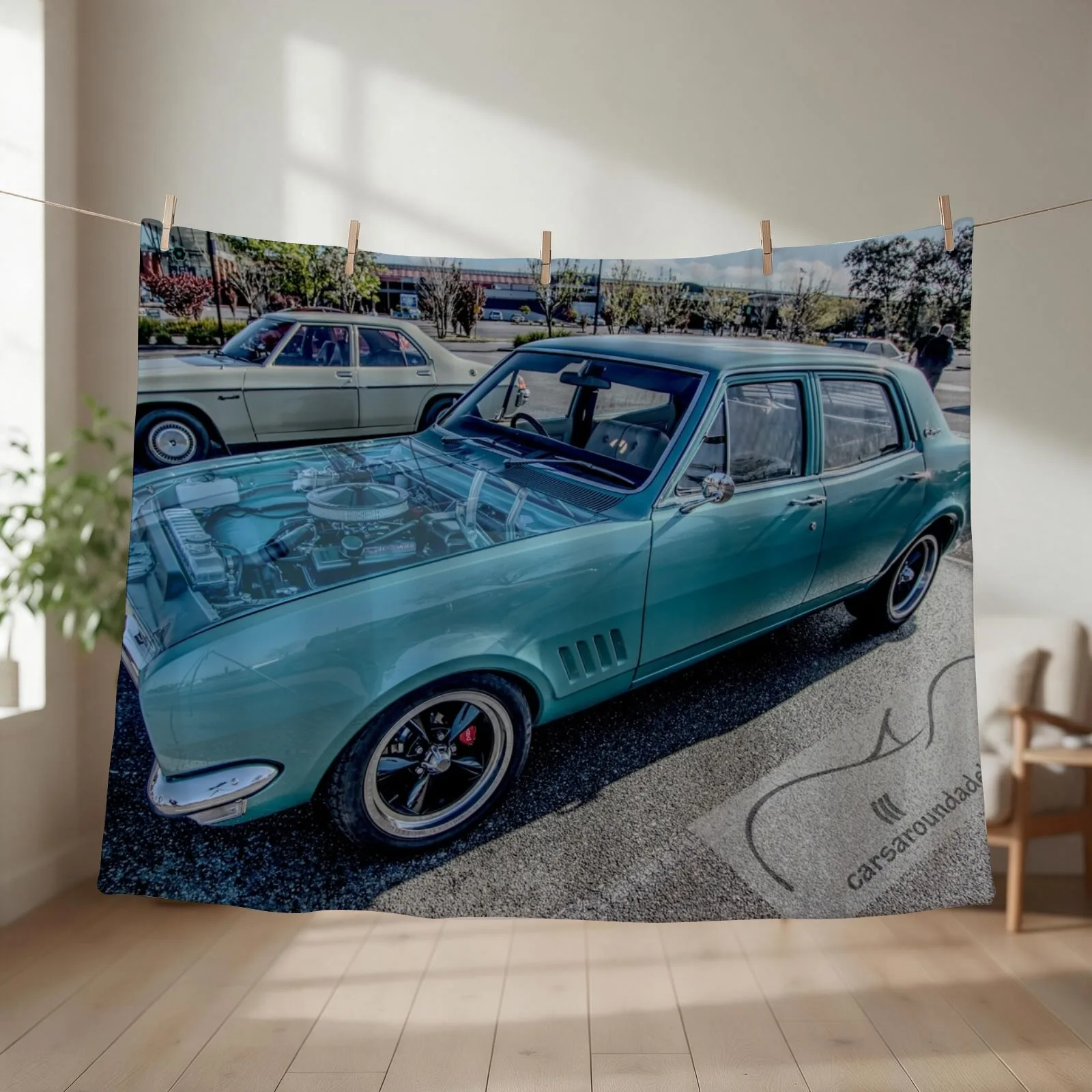 Misted Holden Brougham in teal Throw Blanket Hairys Luxury Brand Tourist cosplay anime Blankets