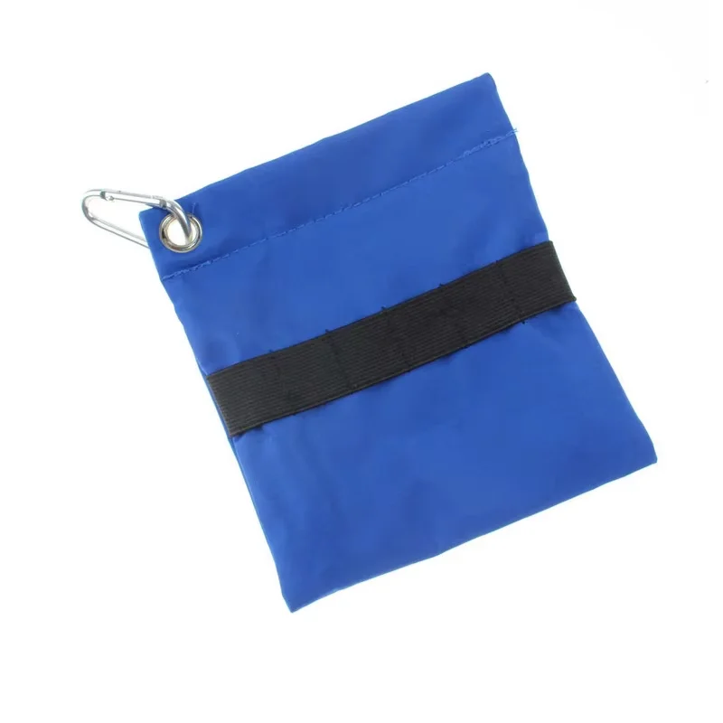 Golf Storage Bag Holder 16CM*14CM Nylon Golf Ball Bags With Zipper and Hook Golf Accessories Blue Color