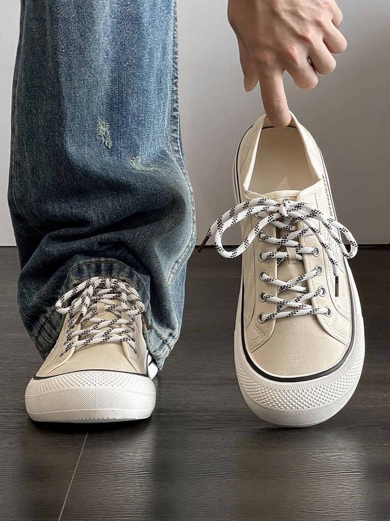 

Low-Top Men's Canvas Shoes Summer 2026 New Style Thin Korean Version Soft Bottom Student Board Shoes Breathable round Toe