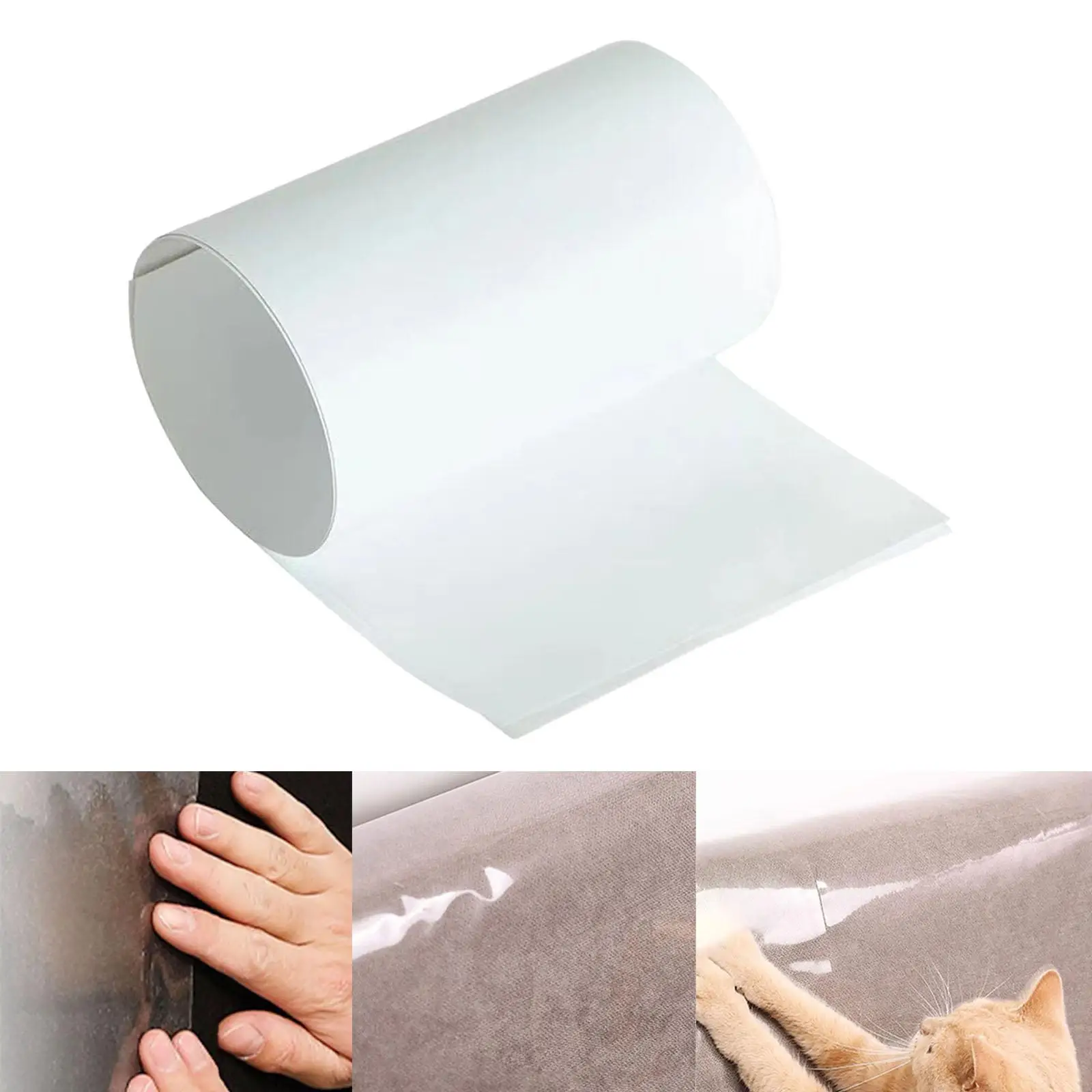 Cat Scratching Tape, Clear PVC Cat Training Tape, Easy to Use, Furniture