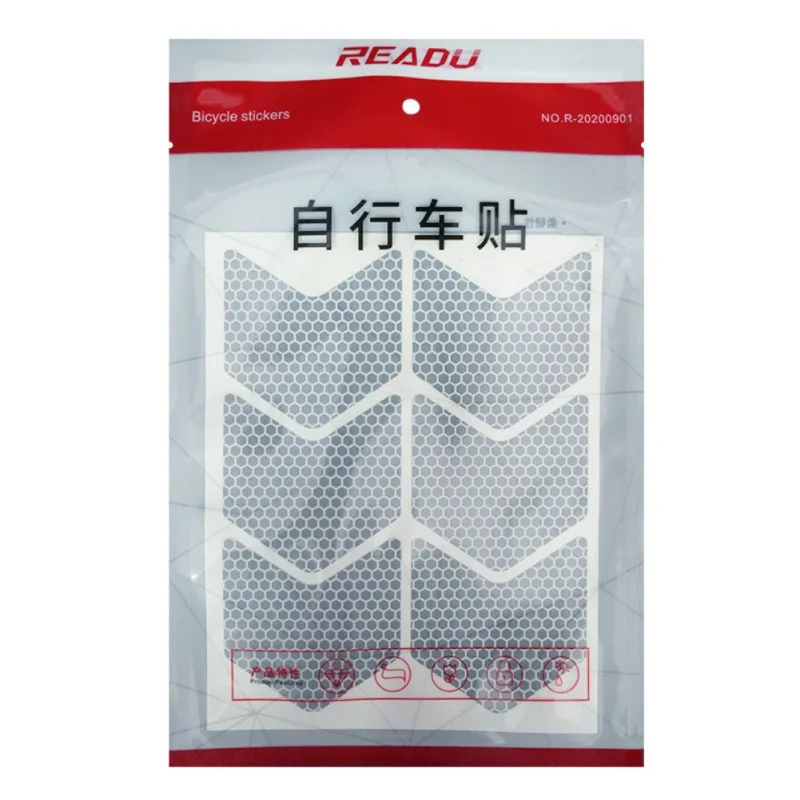 

6 Reflective Stickers Warning Safety Reflective Stickers Pet Safety Warning Waterproof Night Vision Stickers for Bicycles