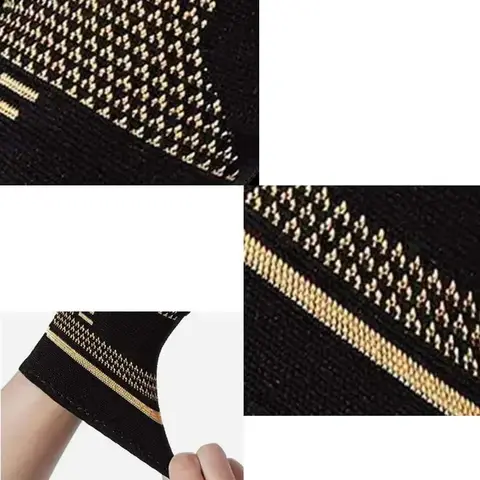1Pc Copper Professional Wristband Sports Safety Compression Gloves Wrist Guard Arthritis Brace Sleeve Support Elastic Palm hand