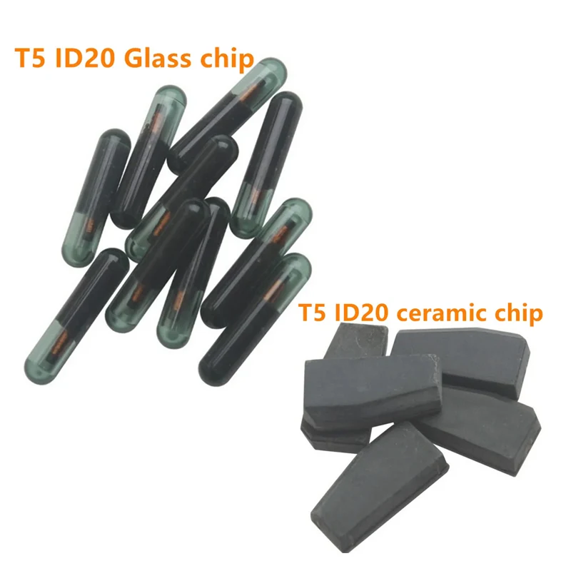 

AC02001 10pcs original car key chip T5 ID20 glass chip auto transponder chip / T5 ID20 ceramic chip / T5 (ID20) PCB chip