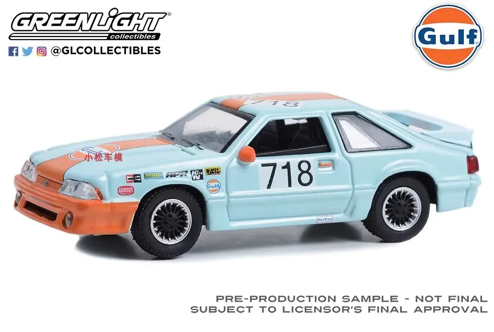 1:64 1989 Ford Mustang GT #718 Diecast Metal Alloy Model Car Toys For Gift Collection