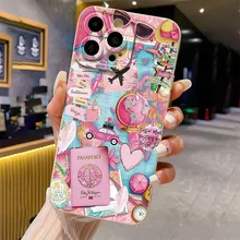 Travel Plane Printed Matte Anti-Drop Phone Case For iPhone 17 16 15 14 13 12 11 Pro Max XS X XR 7 8 Plus 16E 17Air 13 Mini Cover