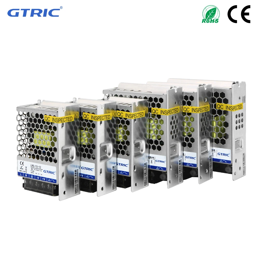 Zasilacz impulsowy GTRIC 12V 24V 36V 48V 15W 25W 35W 50W 60W 75W Źródło zasilania Transformator AC DC SMPS do drukarki 3D