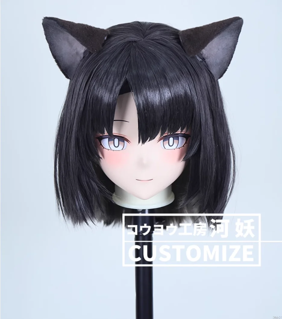 C-10140 Customize Full Head Resin Cartoon Cosplay Japanese Character Anime Role Play Crossdress Kigurumi Mask With Back Shell