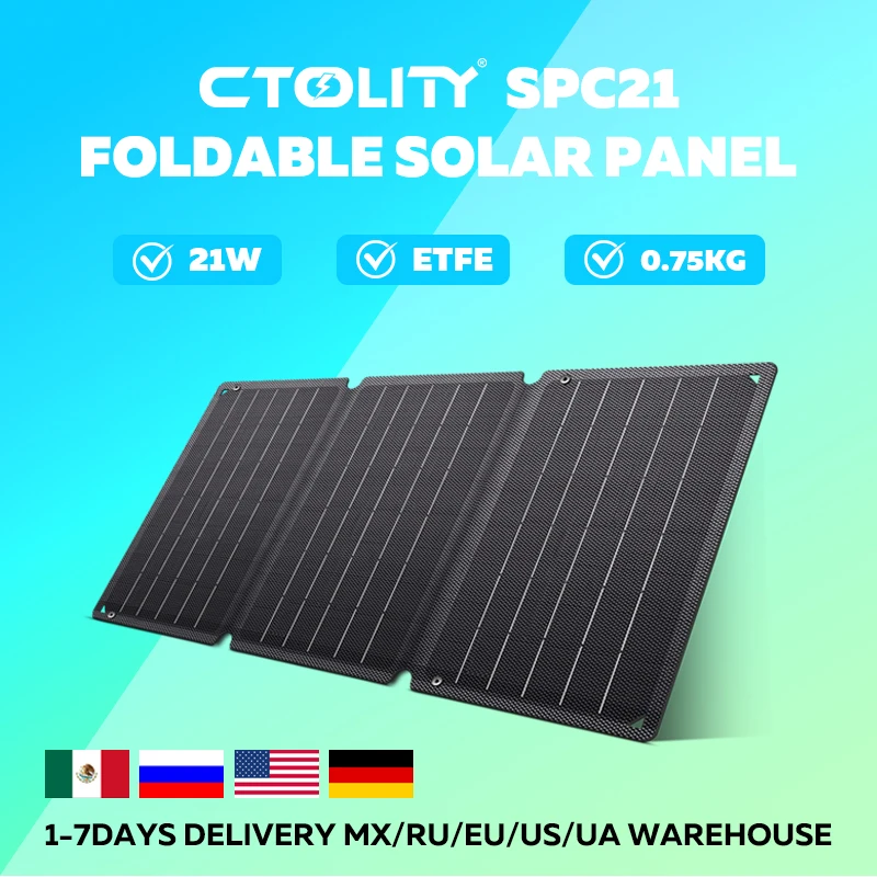 

CTOLITY 21 Вт 6 В солнечная панель портативное складное ETFT водонепроницаемое солнечное зарядное устройство для путешествий Iphone кемпинга пеший туризм путешествия Powerbank