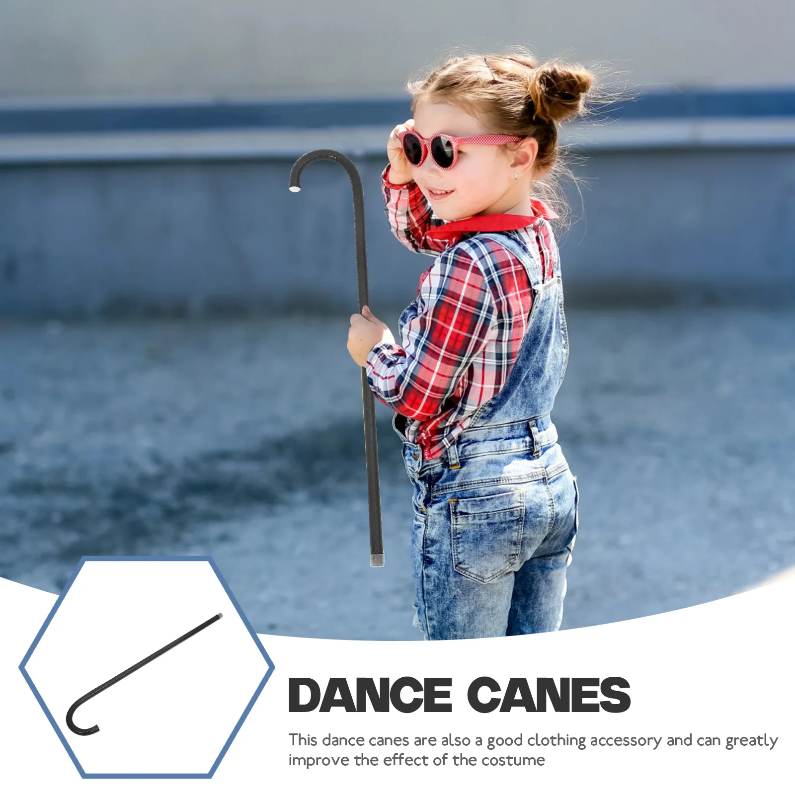 

Jazz Dance Crutches Children cosplay Cane Walking Stick Accessory Halloween Prop Performance Stage Supplies Shine Decorative