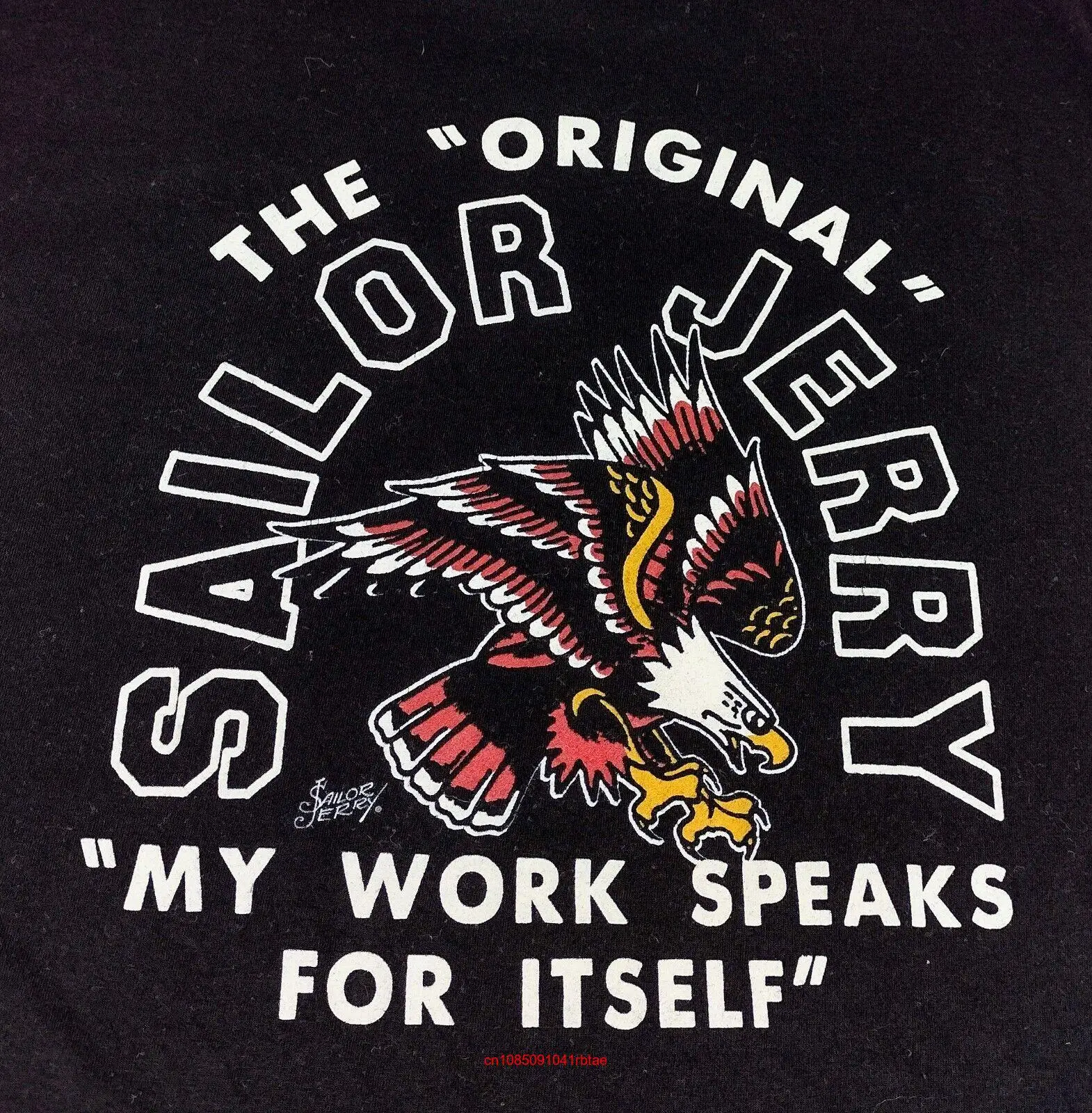 Sailor Jerry American Traditional Eagle Tattoo T Shirt Black Men\'s Size 2XL XXL long or short sleeves