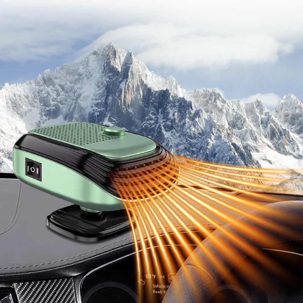 

Universal 12V 150W Car Heater Fan 2IN1 Electric Cooling Heating 360° Rotation Auto Windshield Defroster Defogging Demister