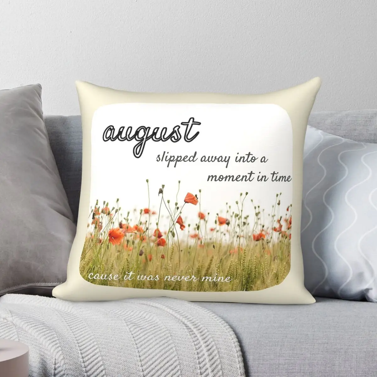 Folklore August Slipped Away Square Pillowcase Polyester Linen Velvet Printed Zip Decor Sofa Seater Cushion Cover Wholesale