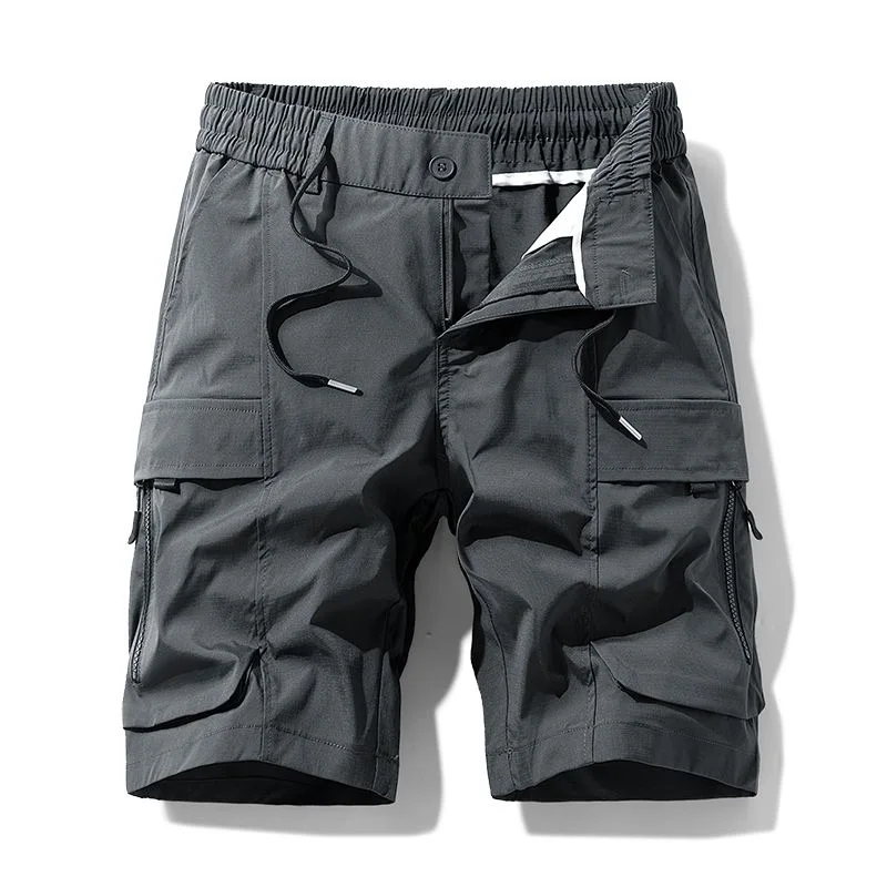 

New Summer Fashion Solid Color Outdoor Sports Multi-pocket Cargo Shorts Men's Casual Loose Plus Size High Quality Shorts