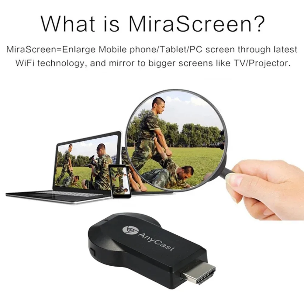 M2 Plus TV Dongle Wifi Wireless TV Stick 1080P HD Mirror Screen HDTV Projector Monitor Display Receiver Adapter for IOS Android