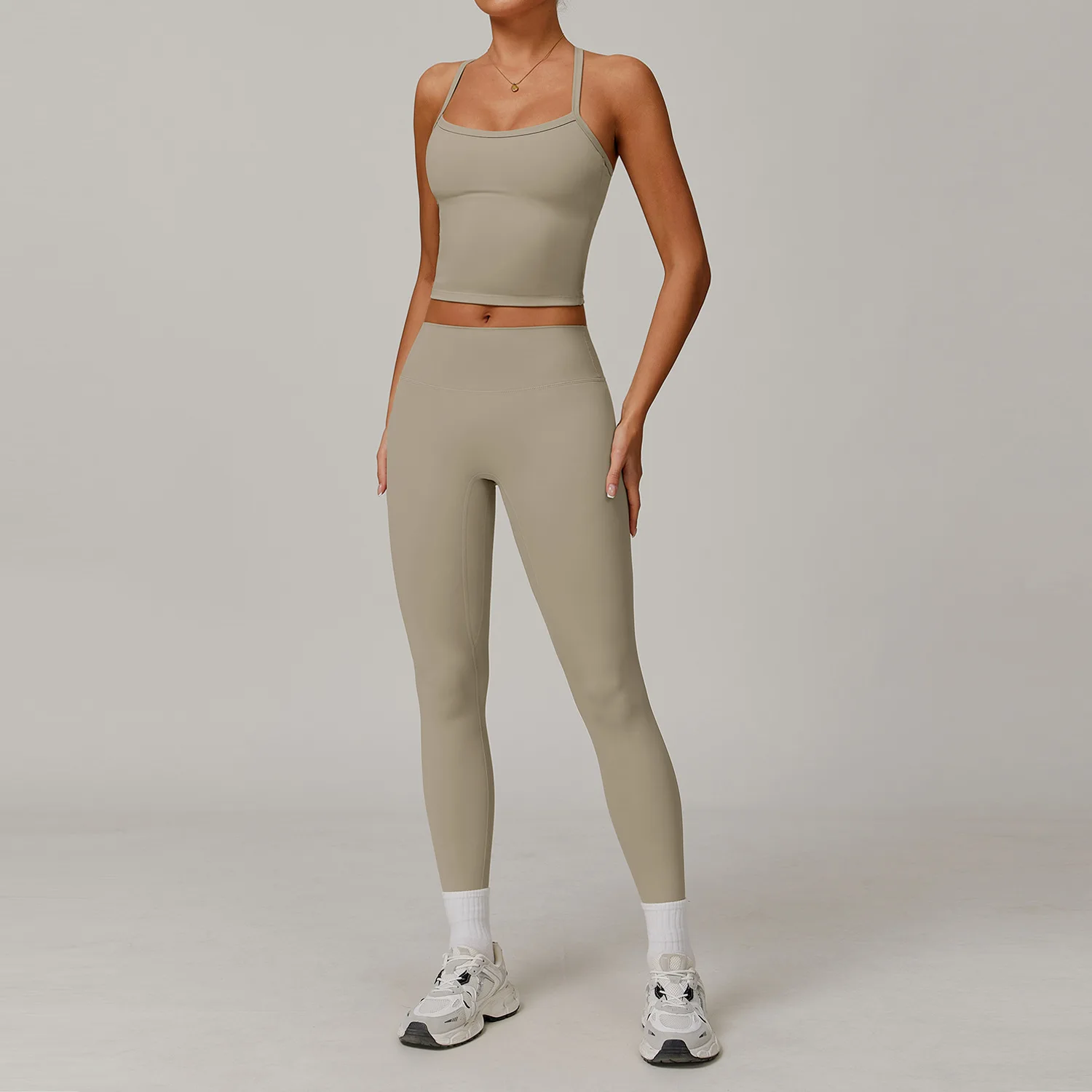 Ningyu 2 قطعة مجموعة اليوغا مثير المرأة الرياضة الصالة الرياضية مجموعة التجفيف السريع اللياقة البدنية دعوى المرأة في الهواء الطلق الجري مجموعة عصرية ملابس اليوغا #3