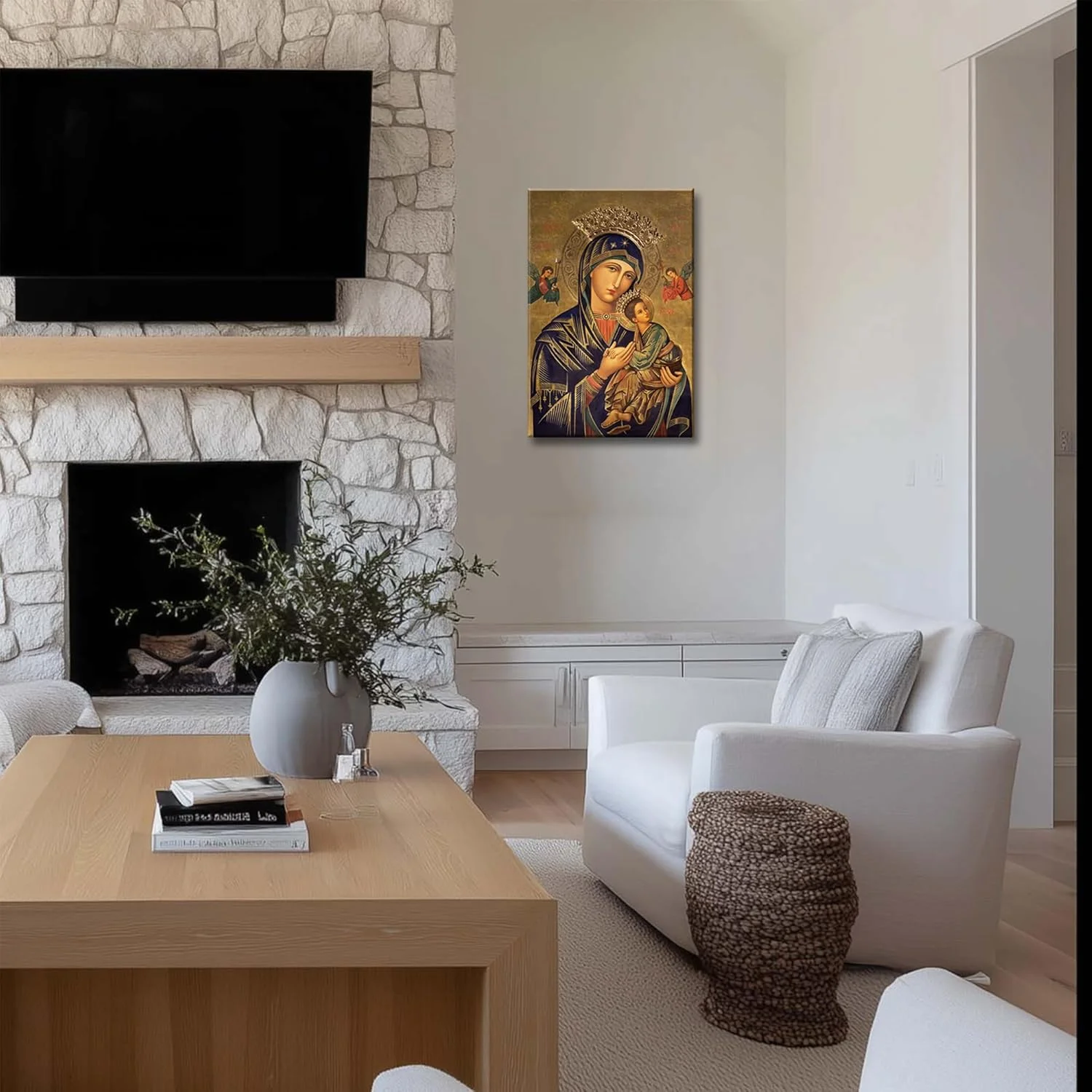 الروسية الأرثوذكسية أيقونة صورة سيدة الأبدية مساعدة جدار ديكور الأم ماري أيقونة جدار الفن ماري ويسوع المشارك ماري الدين