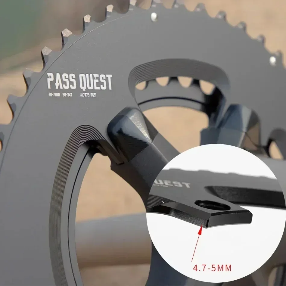 PASS QUEST 110bcd road double chainring for Shimano 105 R7100,R8100,R9200,110 bcd chain ring chainwheel 54 40 53 39 50 34 56 42