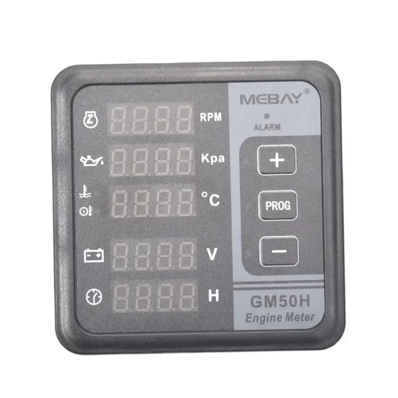 GM50H Engine Digital Multi-functional Meter Diesel Engine Monitor with Oil Pressure Gauge Rotating Speed Oil Temperature12001844