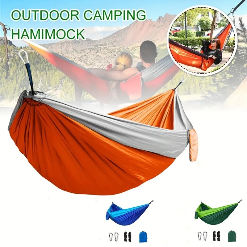

Outdoor Nylon Parachute Fabric Hammock Swing Chair for Camping Leisure Single or Double Size Multi-Color Options