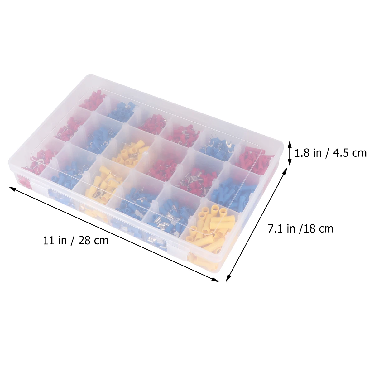 

1300Pcs Heavy Duty Wire Lugs Closed Ends Battery Cable Tubular Eyelets Connector Set