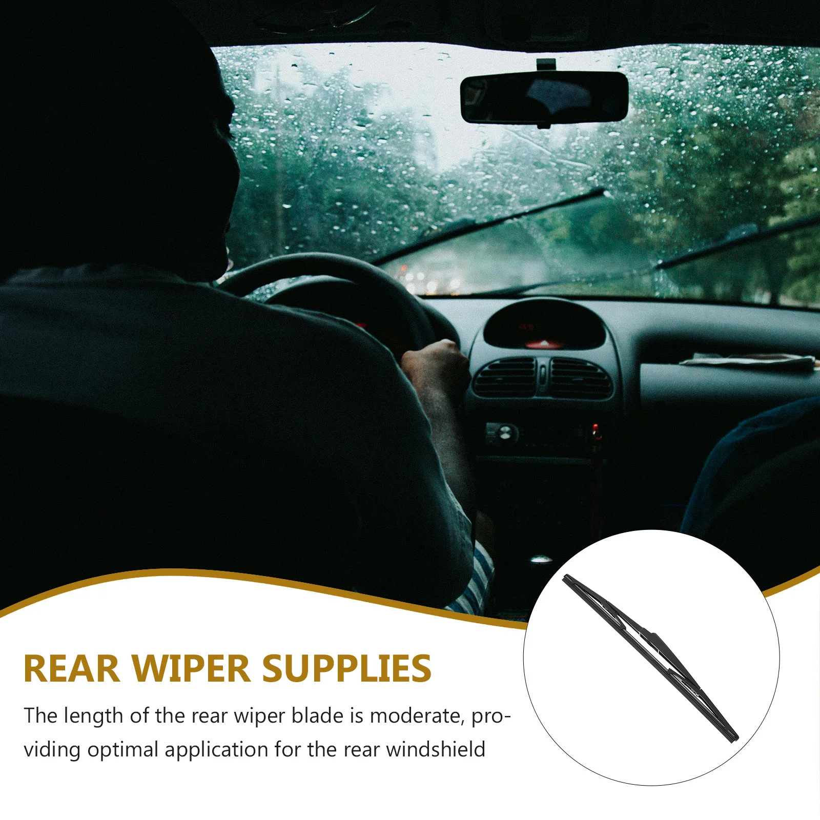 

Blade Replacement For Car Windshield Durable Plastic Back Long Lasting Rear Windshield Car Rear Wiper Accessories Wiper Parts