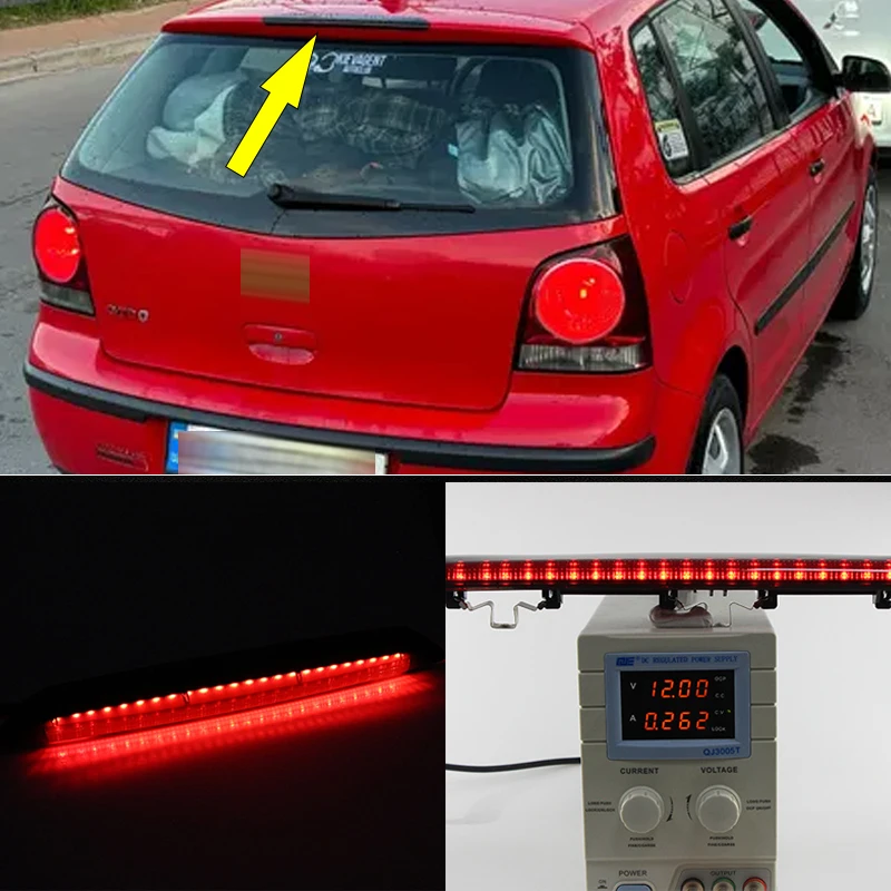 

1 шт. для VW Polo IV MK4 9N 9N3 хэтчбек 2002-2009 дымчатый светодиодный третий стоп-сигнал задний красный задний стоп-сигнал OEM: 6Q6945097