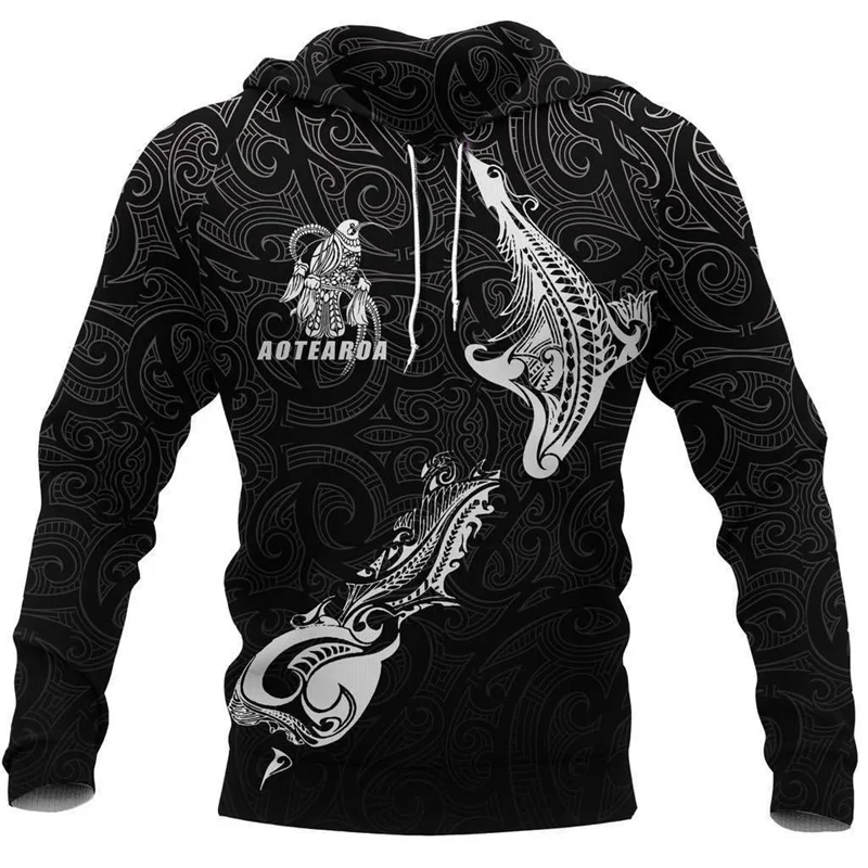 Aotearoa Tui Kowhai Map New Zealand Silver Fern Maori Hoodies For Men Fashion Street Pullover Sweatshirt Women Kid Coat Clothes