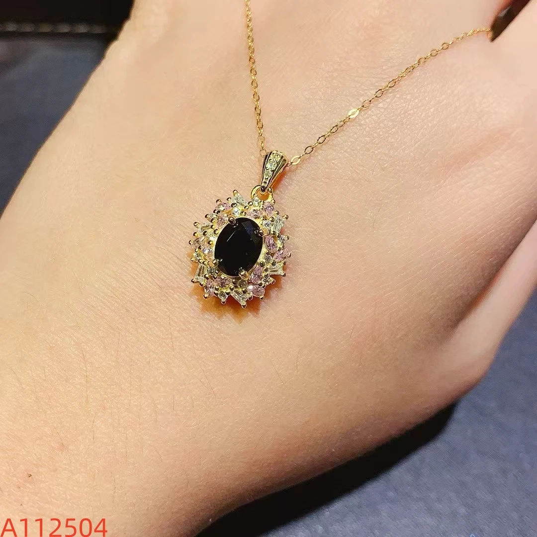 KJJEAXCMY Natural Spinel Pendant S925 silver , electroplated locking color process, high clarity Full of luster Support testing