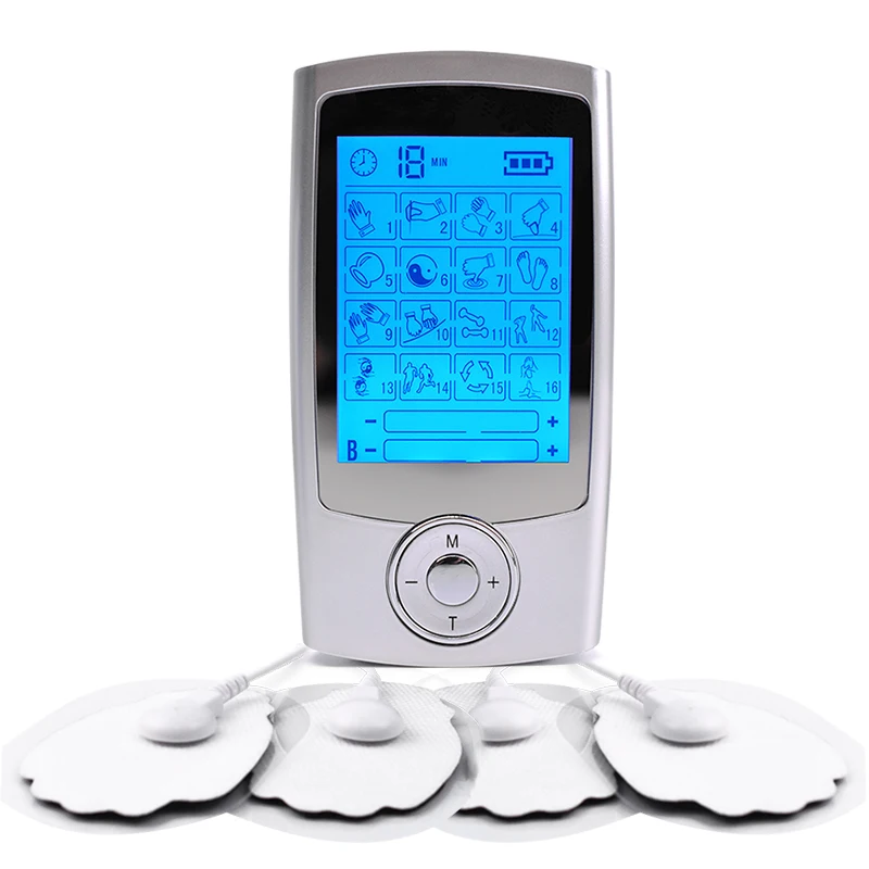 16 Modi EMS TENS Elektrischer Muskelstimulator Digitales Therapie-Massagegerät Tragbares Körperformungs- und Entspannungsgerät zur Schmerzlinderung und Gewichtsreduktion