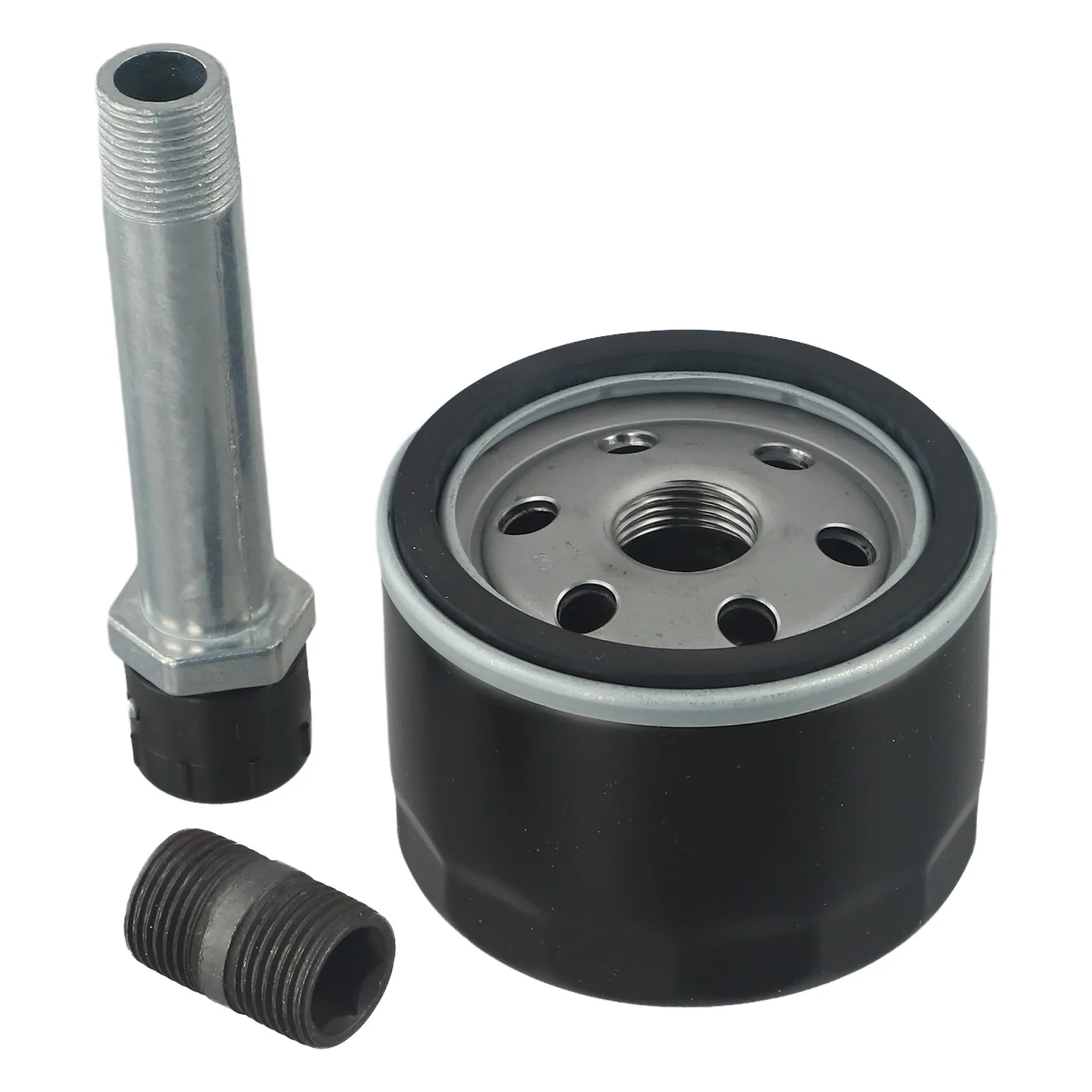 Multi Model Compatible Oil Filter Conversion Kit Featuring AM125424 for Lawn Tractors Including Necessary Adapter and Drain Tool